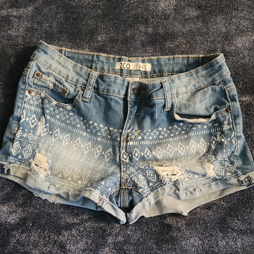 ZCO Blue Patterned Juniors Shorts